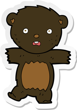 Bir insan tarafından çizilmiş bir karikatür çıkartması.