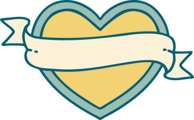 Bir insan tarafından çizilmiş kalp ve bayrağın ikonik dövme şekli