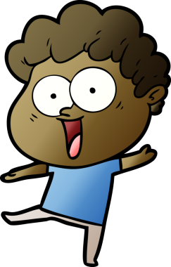 Bir insan tarafından çizilmiş mutlu bir adam.