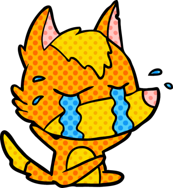 Bir insan tarafından çizilmiş tilki çizgi film karakteri