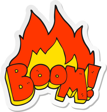 Bir insan tarafından çizilmiş bir karikatür yapıştırması.