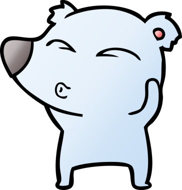 bir insan tarafından çizilmiş bir karikatür ıslık ayısı