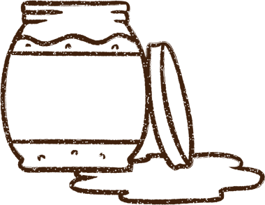 Bir insan tarafından çizilmiş reçel kavanozu kömürü.