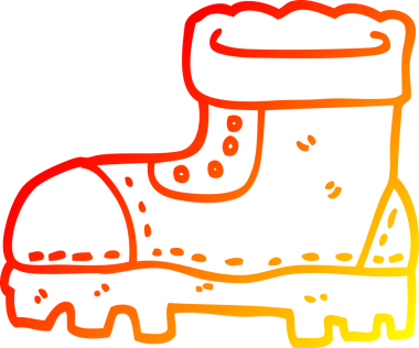 Bir insan tarafından çizilmiş bir çizginin sıcak gradyan çizimi