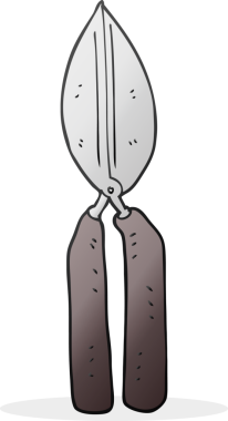 Bir insan tarafından çizilmiş karikatür makasları