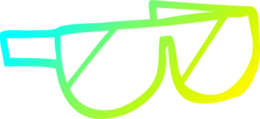 Bir insan tarafından çizilmiş bir çizgi film güneş gözlüğü çizimi.