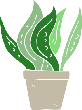 Bir insan tarafından çizilmiş karalama evi bitkisi.