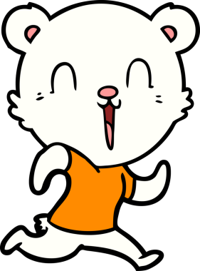 Bir insan tarafından çizilmiş kutup ayısı karikatürü