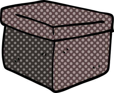 Bir insan tarafından çizilmiş karalama ofisi dosya kutusu.