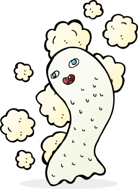 Bir insan tarafından çizilmiş garip bir hayalet.