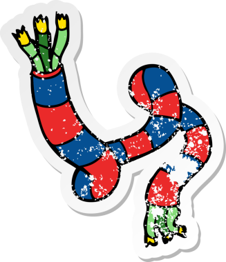 Bir insan tarafından çizilmiş bir karikatür teknik kablosunun sıkıntılı etiketi.