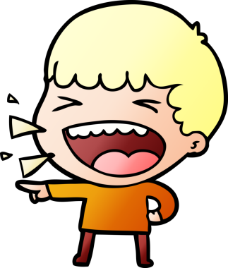 Bir insan tarafından çizilmiş gülen adam.