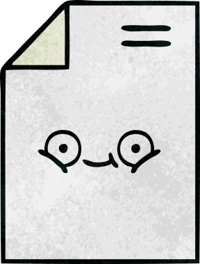 Bir insan tarafından çizilmiş bir kağıdın retro grunge desen karikatürü