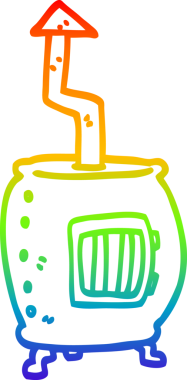 gökkuşağı gradyan çizgi çizimi bir insan tarafından çizilmiş eski ahşap yakıcı