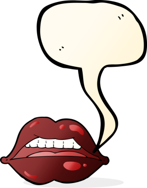 Bir insan tarafından çizilmiş, seksi cadılar bayramı dudakları sembolü.