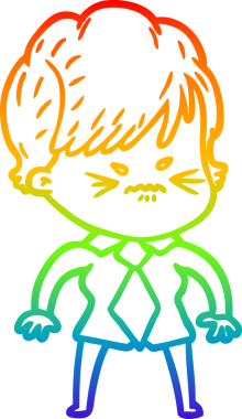 Bir insan tarafından çizilmiş karikatür çizimi.