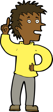 Bir insan tarafından çizilmiş bir fikri olan çizgi film çocuğu.