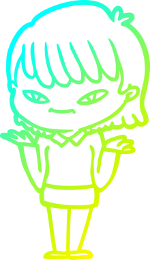 Bir insan tarafından çizilmiş bir karikatür kadın çizimi.