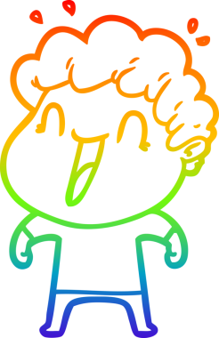 Bir insan tarafından çizilmiş mutlu bir adamın çizgi çizimi.