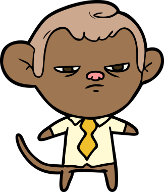 Bir insan tarafından çizilmiş çizgi maymun.