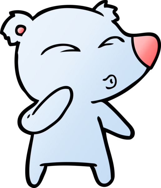 bir insan tarafından çizilmiş bir karikatür ıslık ayısı