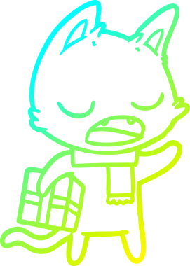 Bir insan tarafından çizilmiş soğuk gradyan çizgi film.