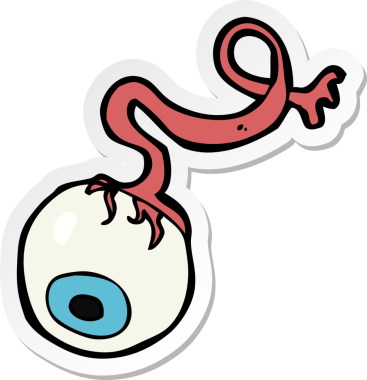 Bir insan tarafından çizilmiş bir karikatür çıkartması.