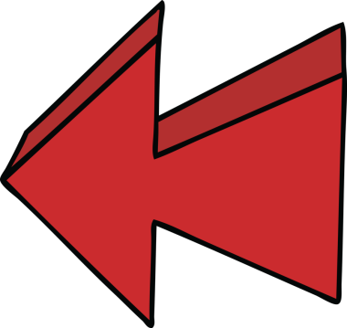 Bir insan tarafından çizilmiş tuhaf çizgi film oku.