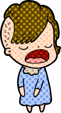 Bir insan tarafından çizilmiş havalı hippi kız çizgi filmi.