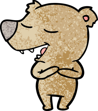 Bir insan tarafından çizilmiş bir çizgi film karakteri.