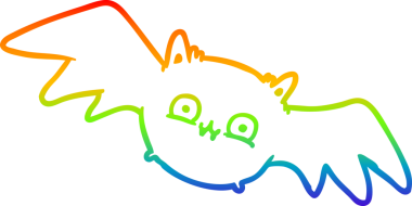 Bir insan tarafından çizilen vampir cadılar bayramı yarasasının çizimi.