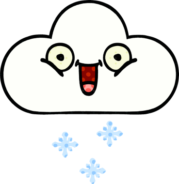 Bir insan tarafından çizilmiş bir kar bulutu çizgi filmi.