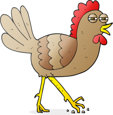 Bir insan tarafından çizilmiş serbest çizim tavuk.