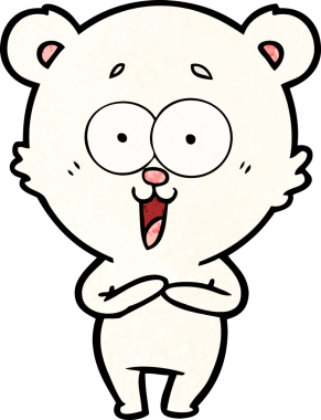 Bir insan tarafından çizilmiş kutup ayısı karikatürü