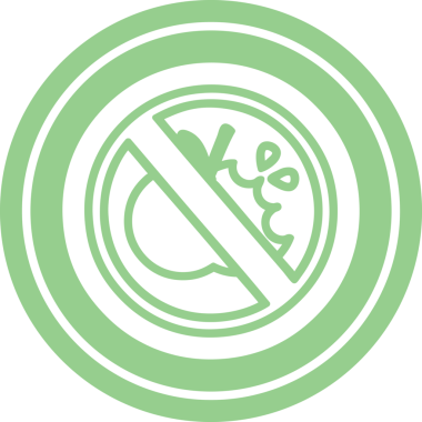 bir insan tarafından çizilmiş sağlıklı yiyecek dairesel simgesi yok