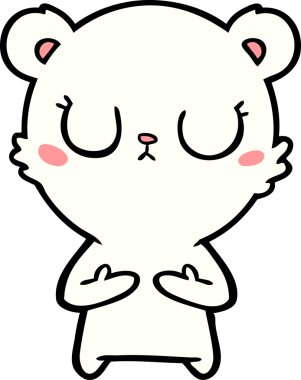 Bir insan tarafından çizilmiş kutup ayısı karikatürü