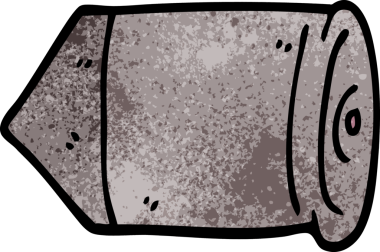 Bir insan tarafından çizilmiş karalama mermisi.