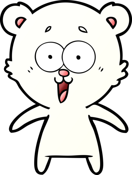 Bir insan tarafından çizilmiş kutup ayısı karikatürü