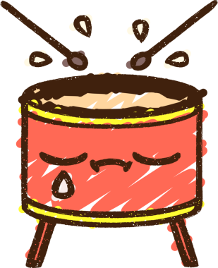 Ağlayan Davul Tebeşiri Bir insan tarafından çizilen