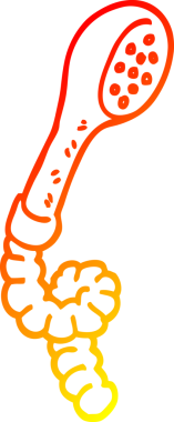 Bir insan tarafından çizilmiş çizgi film duş başlığının sıcak çizgi çizimi