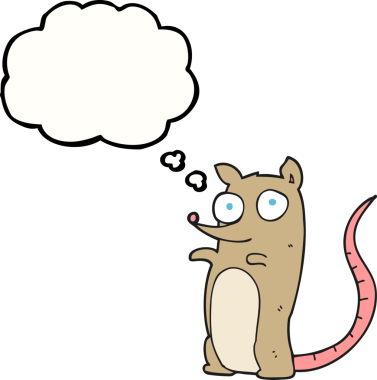 Bir insan tarafından çizilmiş serbest çizim baloncuk çizgi film faresi