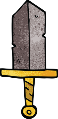 Bir insan tarafından çizilmiş karalama hançeri.