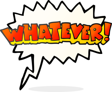 Serbest konuşma balonu karikatürü, her neyse! Bir insan tarafından çizilmiş bağır