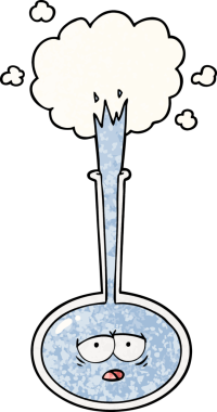 bir insan tarafından çizilmiş karikatür yorgun bilim deneyi