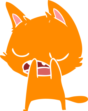 Konuşan kedi düz renkli çizgi film Bir insan tarafından çizildi