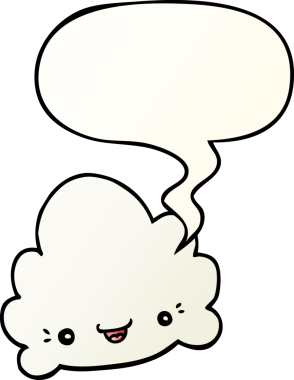 bir insan tarafından çizilmiş düzgün eğimli konuşma baloncuklu çizgi film bulutu