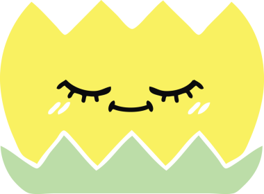 Bir insan tarafından çizilmiş bir nilüfer çiçeğinin düz renkli retro karikatürü