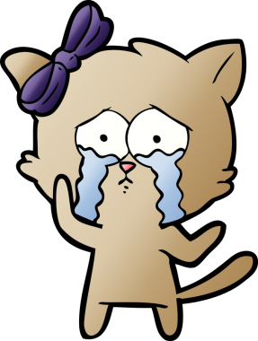 Bir insan tarafından çizilmiş çizgi film kedisi.