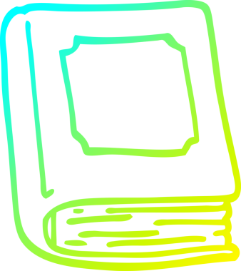 Bir insan tarafından çizilmiş bir çizgi filmin soğuk gradyan çizimi