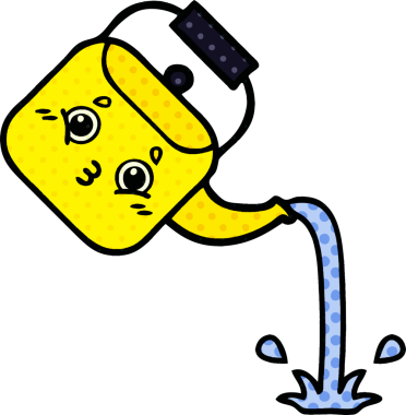 Bir insan tarafından çizilmiş bir çaydanlık çizgi filmi.